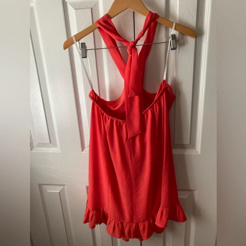 🆕 House of Harlow 1960 x Amari Coral Halter Neck Mini Dress SZ M - Picture 3 of 9